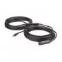 ATEN UE3315A cable alargador USB 3.2 Gen 1 activo, USB-A (macho) a USB-A (hembra) con bloqueo, 15 m, negro