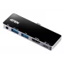 Dock de viaje USB-C ATEN con paso de corriente, Universal, USB Type-C, Negro, Plata
