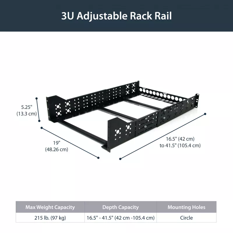 StarTech.com Guías de rack universales fijas de 19