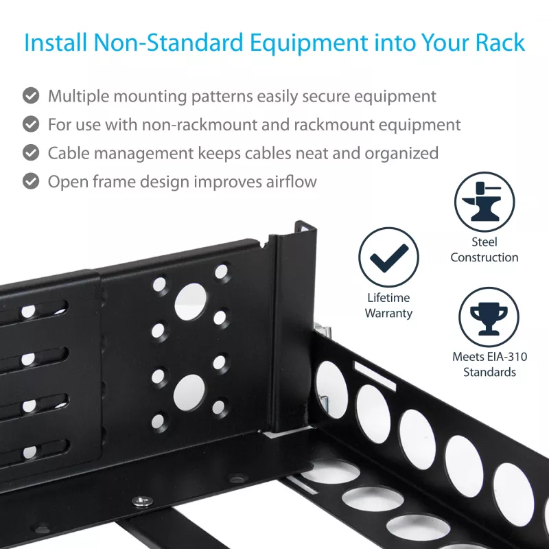 StarTech.com Guías de rack universales fijas de 19