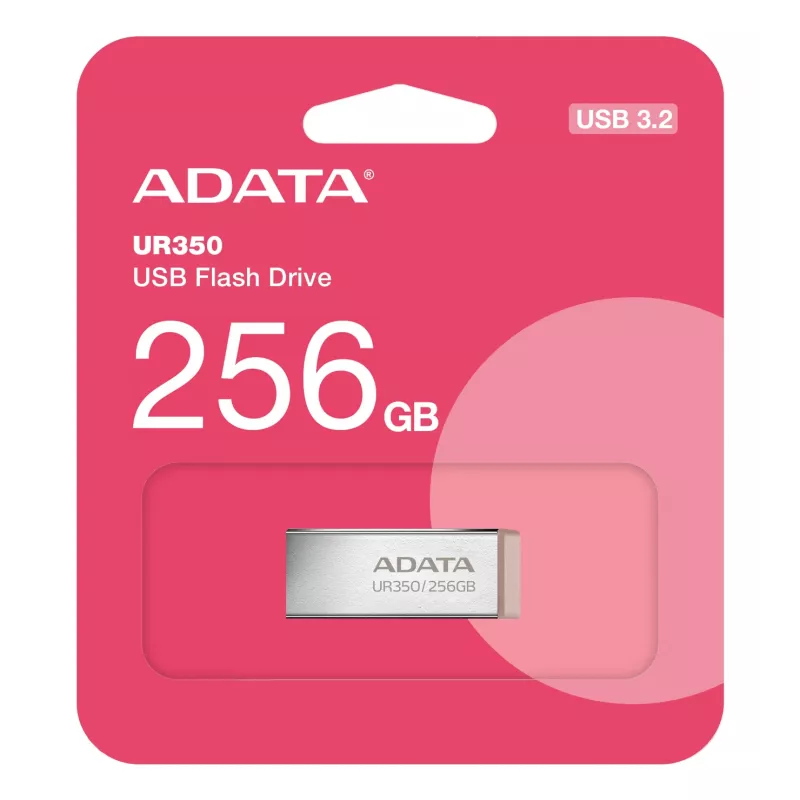 Unidad flash USB ADATA UR350 256 GB USB Type-A 3.2 Gen 1 (3.1 Gen 1) Marrón, Acero inoxidable