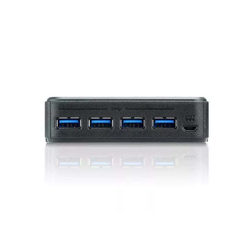 Switch para compartir periféricos USB 3.0 de 2 puertos ATEN, 5 Gbit/s, Micro-USB Type-B, negro, plástico, 0 - 40 °C, -20 - 60 °C