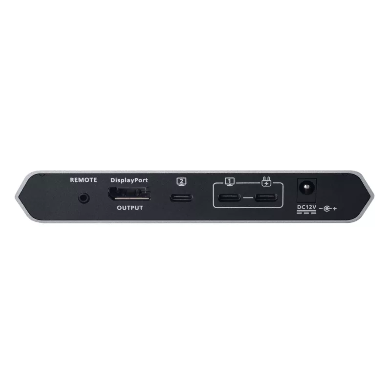 Switch dock KVM USB-C DisplayPort 4K de 2 puertos ATEN con Power Pass-through