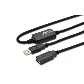 Cable USB Microconnect USB2.0AAF05A USB 2.0 5 m USB A negro