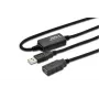 Cable USB Microconnect USB2.0AAF10A USB 2.0 10 m USB A negro