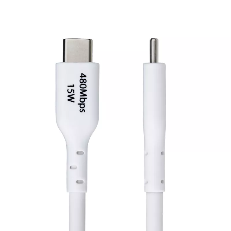 Cable de carga USB-A a USB-C de 3 m (9.8ft) StarTech.com, carga y sincronización, 3A, USB 2.0, funda TPE – cable de carga USB blanco