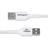 Cable de carga USB-A a USB-C de 3 m (9.8ft) StarTech.com, carga y sincronización, 3A, USB 2.0, funda TPE – cable de carga USB blanco