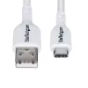 Cable de carga USB-A a USB-C de 3 m (9.8ft) StarTech.com, carga y sincronización, 3A, USB 2.0, funda TPE – cable de carga USB blanco
