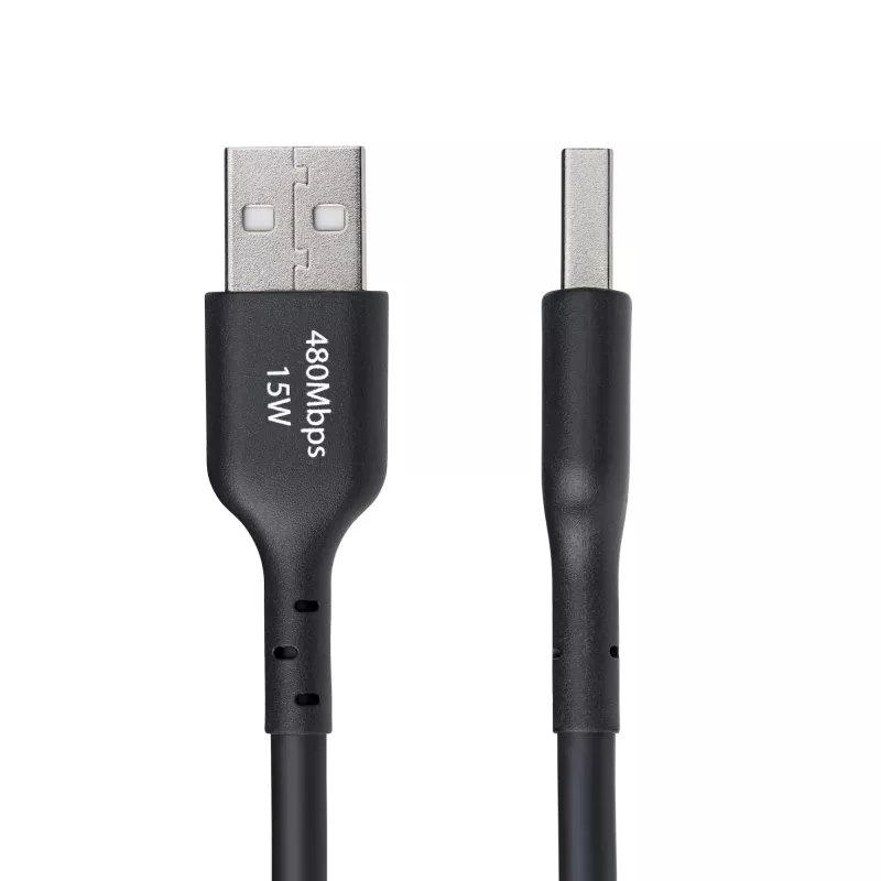 Cable de carga USB-A a USB-C de 4 m (13ft) StarTech.com, carga y sincronización, 3A, USB 2.0, funda TPE – cable de carga USB negro