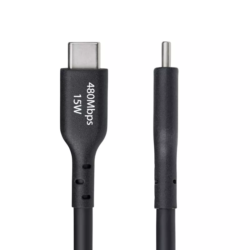Cable de carga USB-A a USB-C de 4 m (13ft) StarTech.com, carga y sincronización, 3A, USB 2.0, funda TPE – cable de carga USB negro
