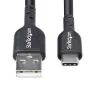 Cable de carga USB-A a USB-C de 4 m (13ft) StarTech.com, carga y sincronización, 3A, USB 2.0, funda TPE – cable de carga USB negro