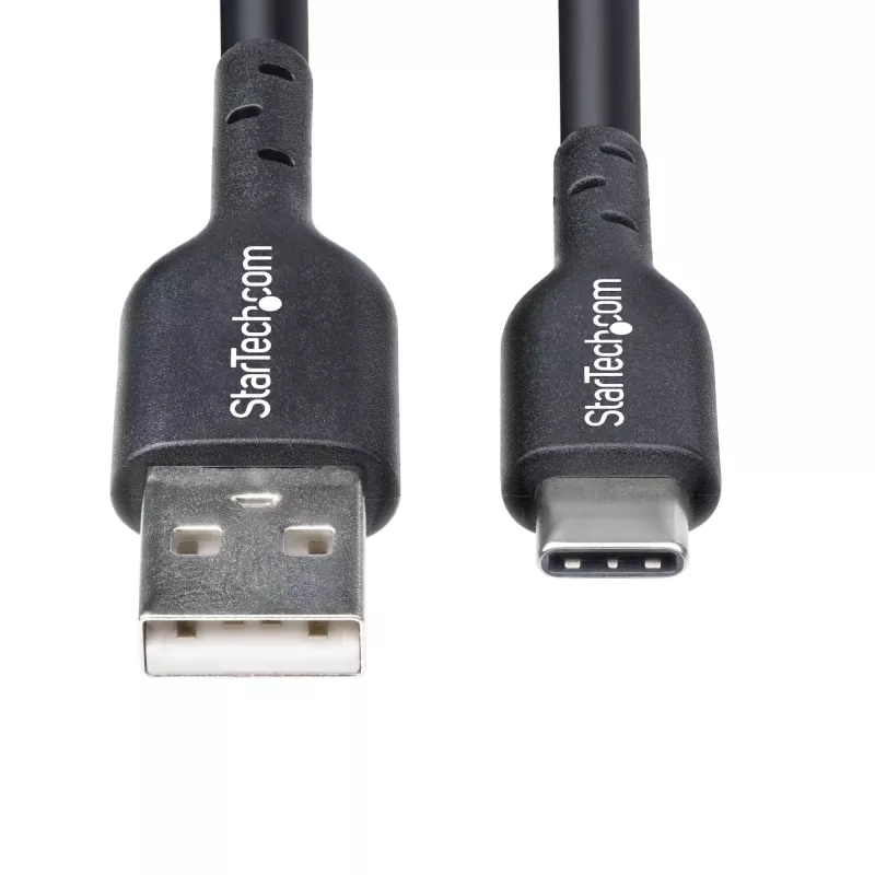 Cable de carga USB-A a USB-C de 4 m (13ft) StarTech.com, carga y sincronización, 3A, USB 2.0, funda TPE – cable de carga USB negro