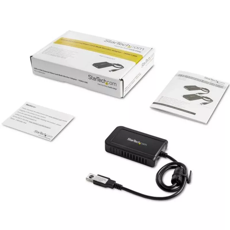 Adaptador USB 2.0 a VGA StarTech.com, convertidor USB a monitor VGA para Windows, 1080p (sin soporte para macOS/ChromeOS/Linux) - TAA
