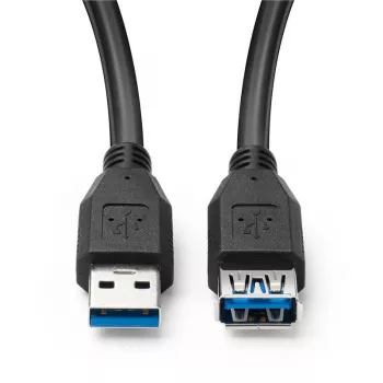 Cable USB Microconnect USB3.0AAF05B USB 3.2 Gen 1 (3.1 Gen 1) 0,5 m USB A negro