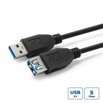 Cable USB Microconnect USB3.0AAF1B USB 3.2 Gen 1 (3.1 Gen 1) 1 m USB A negro