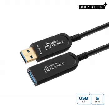 Cable USB Microconnect USB3.0AAF20AOP USB 3.2 Gen 1 (3.1 Gen 1) 20 m USB A negro