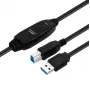 Cable Microconnect Active USB3.0 A-B 7m M-M negro 5 Gbit/s