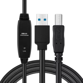Cable Microconnect Active USB3.0 A-B 7m M-M negro 5 Gbit/s