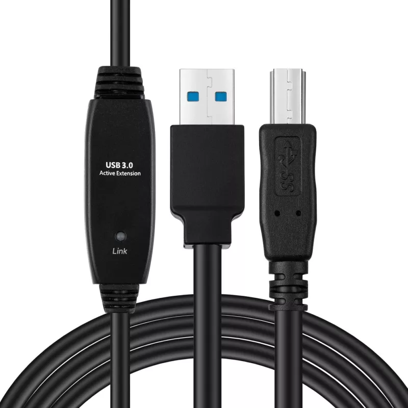 Cable Microconnect Active USB3.0 A-B 7m M-M negro 5 Gbit/s