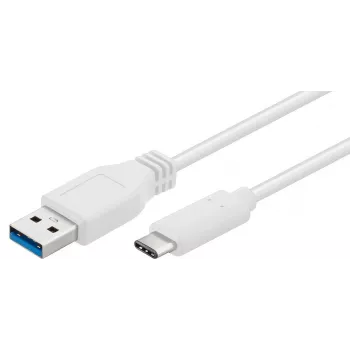 Cable USB Microconnect USB3.1CA05W USB 3.2 Gen 1 (3.1 Gen 1) 0,5 m USB C USB A blanco