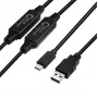 Cable USB Microconnect USB3.1CA10AMP USB 3.2 Gen 1 (3.1 Gen 1) 10 m USB C USB A negro