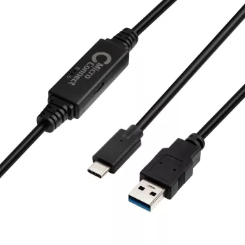 Cable USB Microconnect USB3.1CA5AMP USB 3.2 Gen 1 (3.1 Gen 1) 5 m USB C USB A negro