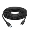 Cable USB Microconnect USB3.1CA5AMP USB 3.2 Gen 1 (3.1 Gen 1) 5 m USB C USB A negro