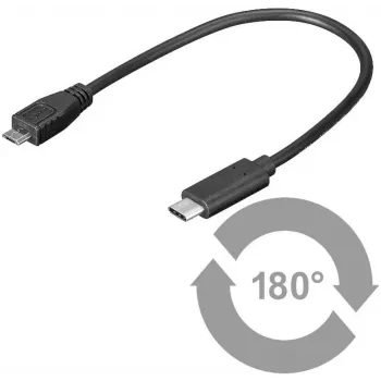 Microconnect USB3.1CAMB02 Cable USB USB 2.0 0,2 m Micro-USB B USB C Negro