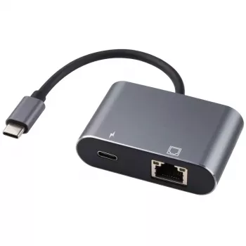 Microconnect USB3.1CETHPDBA Adaptador de cable Adaptador USB C RJ-45 Negro