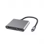Microconnect USB3.1CHDMIX2 Adaptador gráfico USB Negro