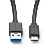 Microconnect USB3.2CA05 Cable USB USB 3.2 Gen 2 (3.1 Gen 2) 0,5 m USB A USB C Negro