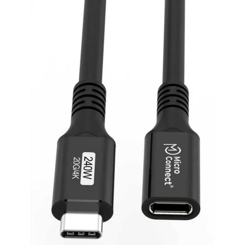 Microconnect USB3.2CC1.5EX Cable USB USB4 Gen 2x2 1,5 m USB C Negro