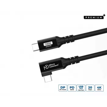 Microconnect USB3.2CC4-A Cable USB USB 3.2 Gen 2x2 4 m USB-C Negro