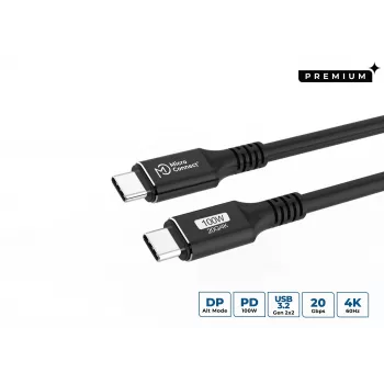 Microconnect USB3.2CC5 Cable USB USB 3.2 Gen 2 (3.1 Gen 2) 5 m USB-C Negro