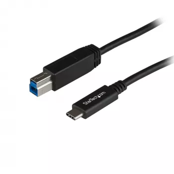 StarTech.com Cable USB-B a USB-C de 1 m, USB 10 Gbit/s, cable de datos, USB 3.2 Gen 2, cable de transferencia de datos USB-C