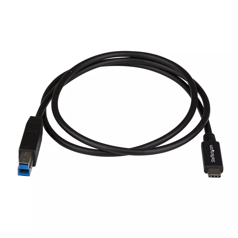 StarTech.com Cable USB-B a USB-C de 1 m, USB 10 Gbit/s, cable de datos, USB 3.2 Gen 2, cable de transferencia de datos USB-C
