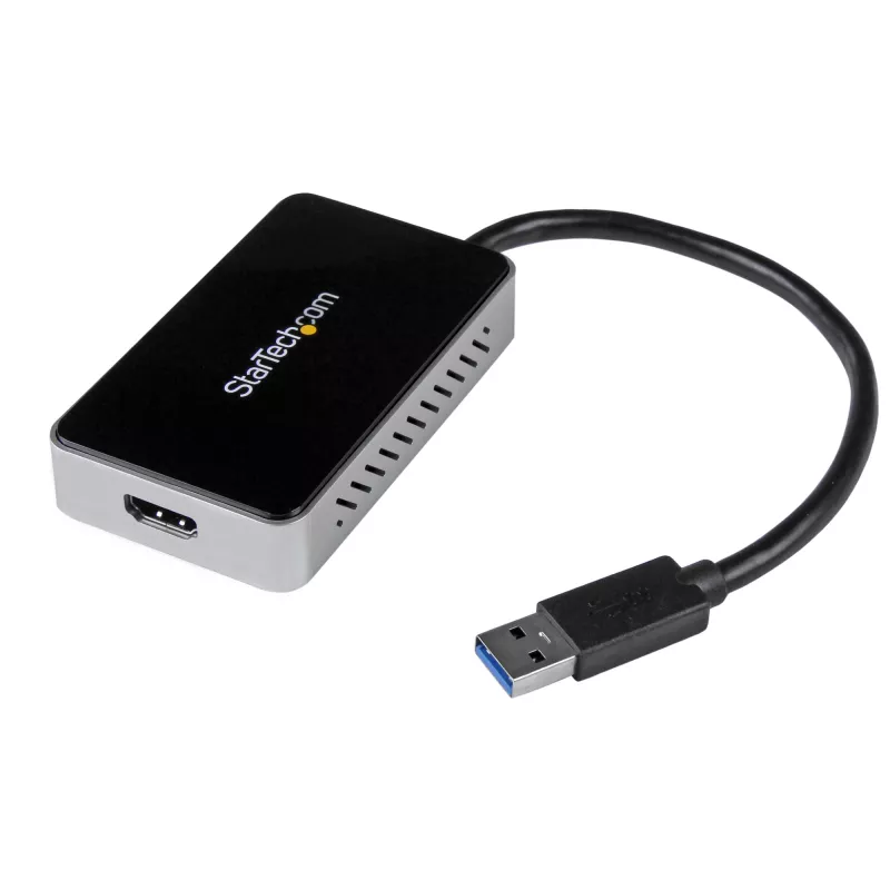 StarTech.com Adaptador USB 3.0 a HDMI con 1x USB, convertidor USB a monitor HDMI para Windows (sin soporte para macOS/ChromeOS/Linux) - TAA
