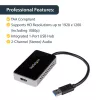 StarTech.com Adaptador USB 3.0 a HDMI con 1x USB, convertidor USB a monitor HDMI para Windows (sin soporte para macOS/ChromeOS/Linux) - TAA