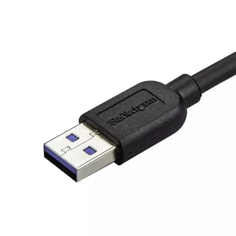 StarTech.com Cable Micro-USB 3.0 esbelto – M/M – Micro-USB acodado a la izquierda – 1 m (3 ft)