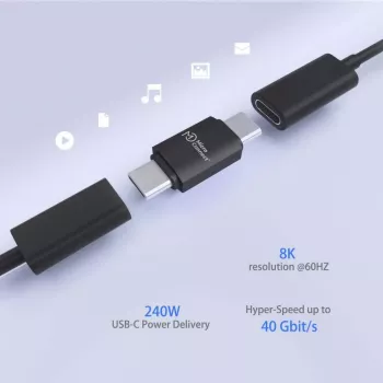 Microconnect USB4-CC-240W Cable USB 0 m USB C Negro