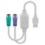 Microconnect USBA2XPS2 Cable PS/2 0,3 m 2x 6-p Mini-DIN USB A Blanco