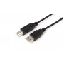 Microconnect USBAB01B Cable USB USB 2.0 0,1 m USB A USB B Negro