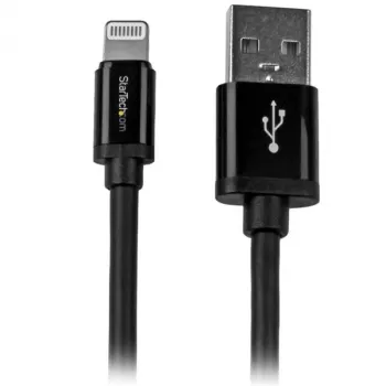 StarTech.com Cable USB a Lightning de 2 m (6 ft.) – Cable de carga largo para iPhone / iPad / iPod – Cable Lightning a USB – Certificado Apple MFi – Negro