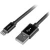 StarTech.com Cable USB a Lightning de 2 m (6 ft.) – Cable de carga largo para iPhone / iPad / iPod – Cable Lightning a USB – Certificado Apple MFi – Negro
