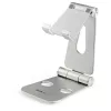StarTech.com Soporte para teléfono y tablet - Soporte universal plegable para dispositivos móviles, para smartphones y tablets - Soporte ergonómico ajustable multiángulo para escritorio - Portátil - Plata