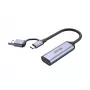 Adaptador de cable de vídeo UNITEK V1167A USB Type-A/USB Type-C HDMI negro