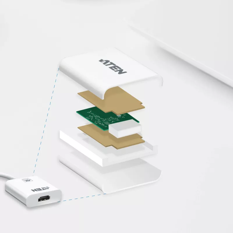 Convertidor activo mini DisplayPort a HDMI ATEN 4K, 3D, hasta 3840 por 2160 @30Hz