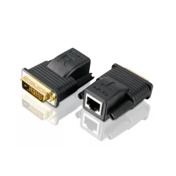 Extensor de vídeo ATEN Mini DVI sobre Cat5e/6 (20 m), 1920 x 1080 píxeles, transmisor y receptor AV, 20 m, cableado, negro, HDCP