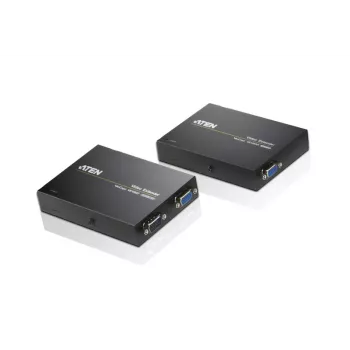 Extensor de vídeo ATEN VGA sobre Cat5e/6 150 metros, 1920 x 1200 píxeles, transmisor y receptor AV, 150 m, cableado, negro