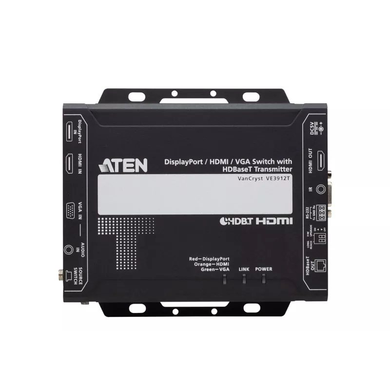Conmutador ATEN DisplayPort/HDMI/VGA con transmisor HDBaseT